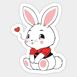 Adorable cute Bunny - funny saying Sticker